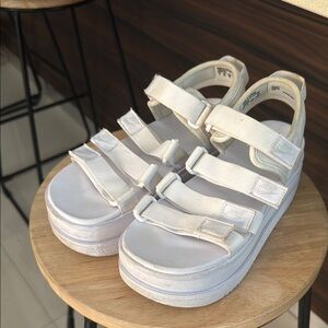 Nike White Platform Sandals